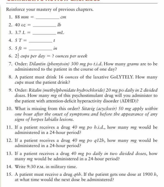 reinforce your mastery of previous chapters. 1. $88\\ mm = \\underline{…