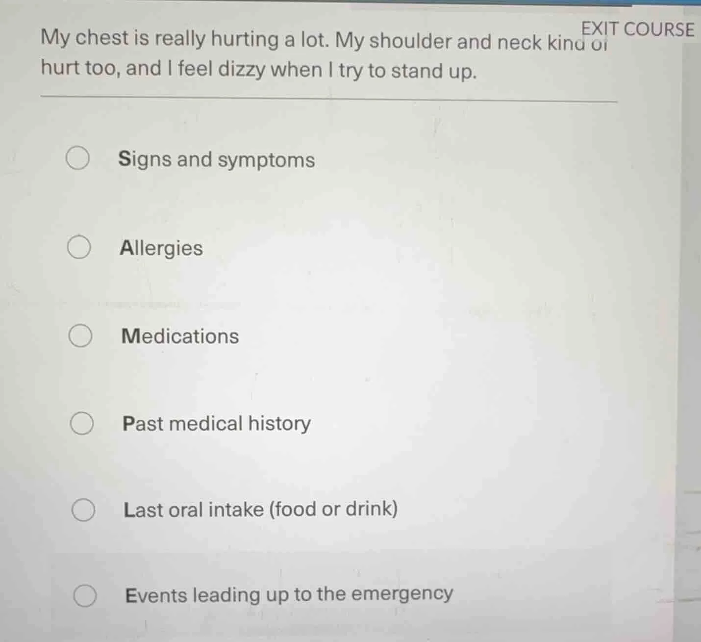 my chest is really hurting a lot. my shoulder and neck kind of hurt too…