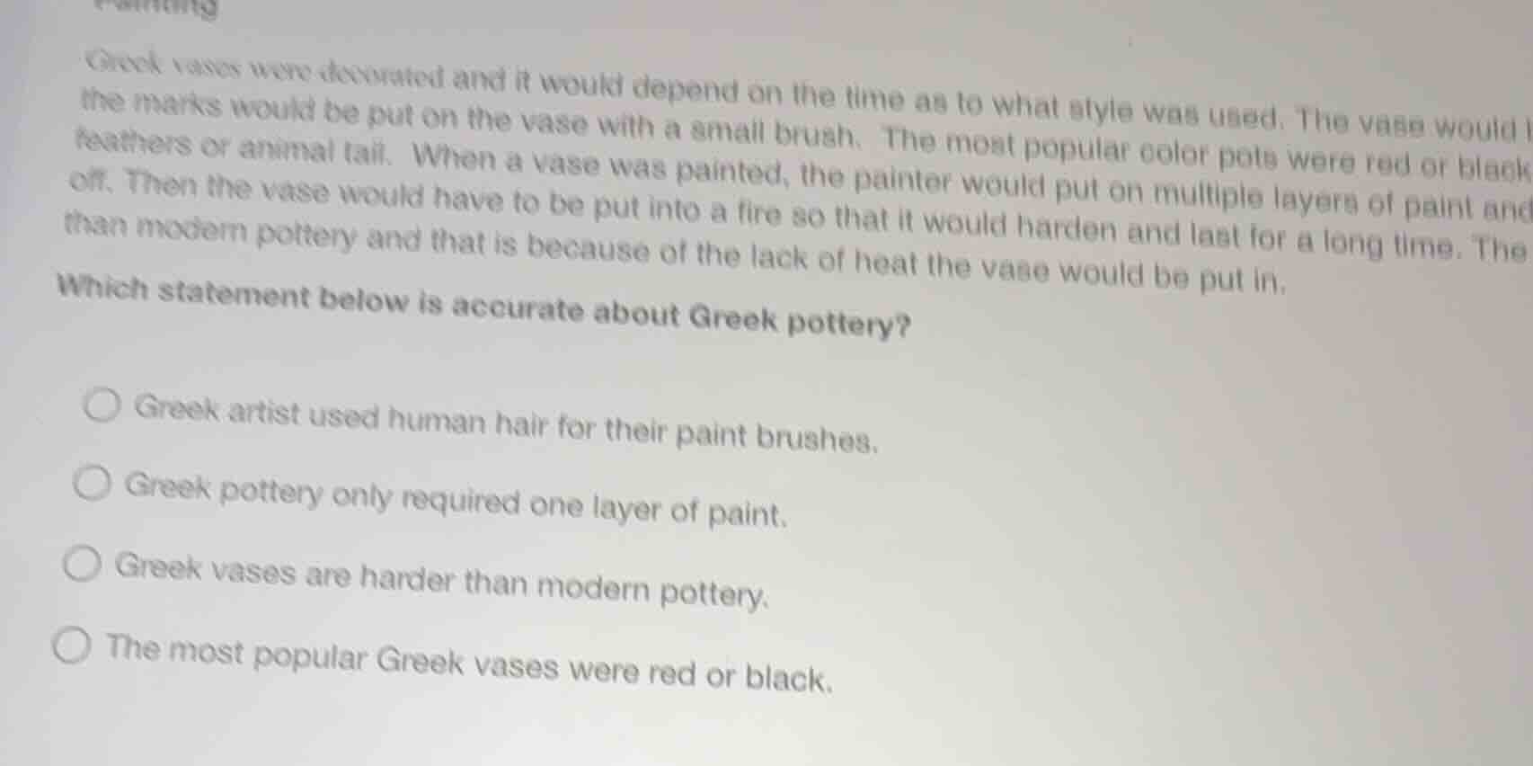 greek vases were decorated and it would depend on the time as to what s…