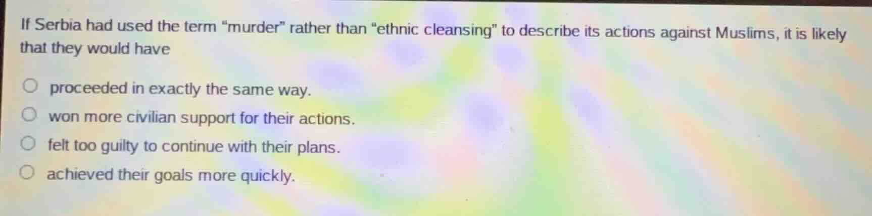 if serbia had used the term \murder\ rather than \ethnic cleansing\ to …