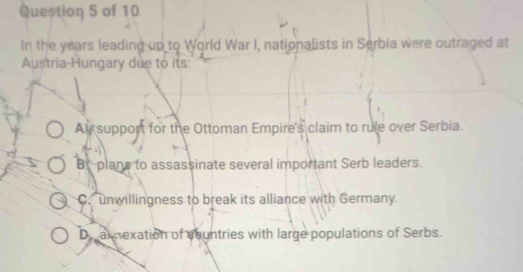 question 5 of 10 in the years leading up to world war i, nationalists i…