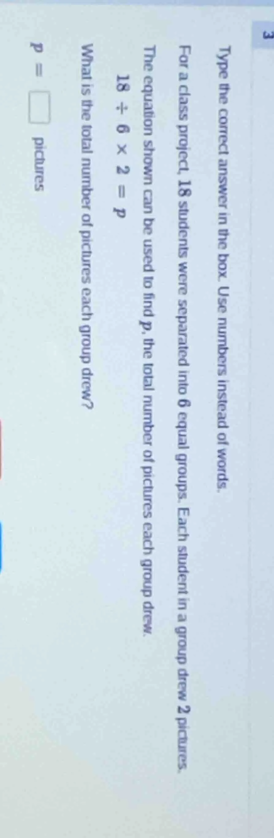 type the correct answer in the box. use numbers instead of words. for a…