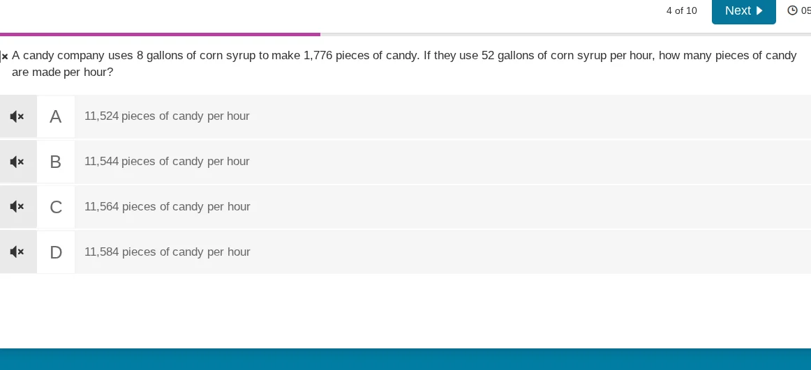 a candy company uses 8 gallons of corn syrup to make 1,776 pieces of ca…