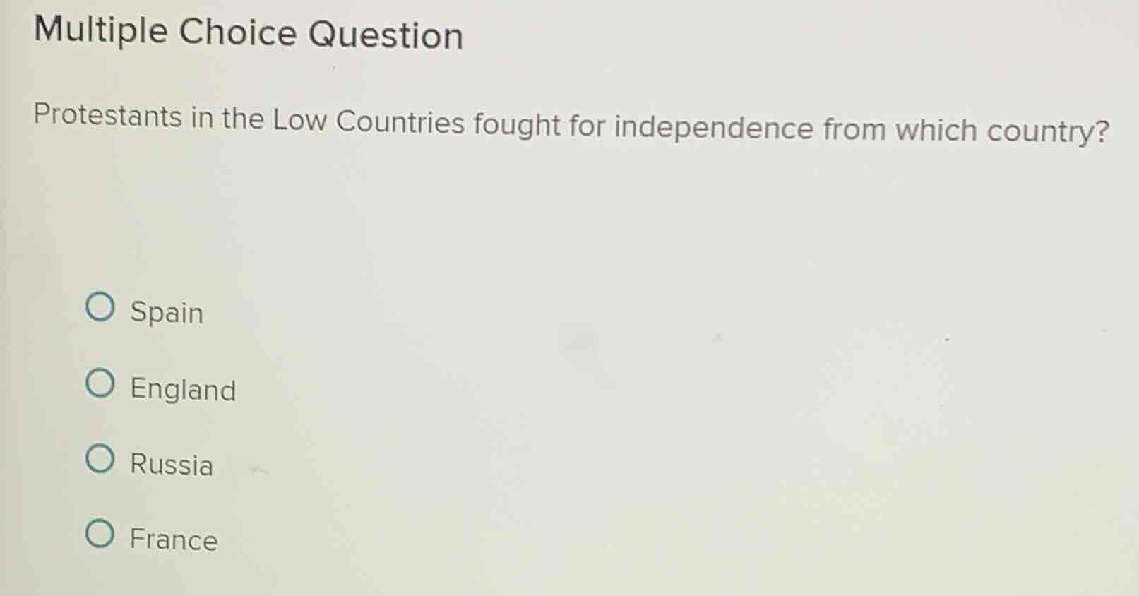 multiple choice question protestants in the low countries fought for in…