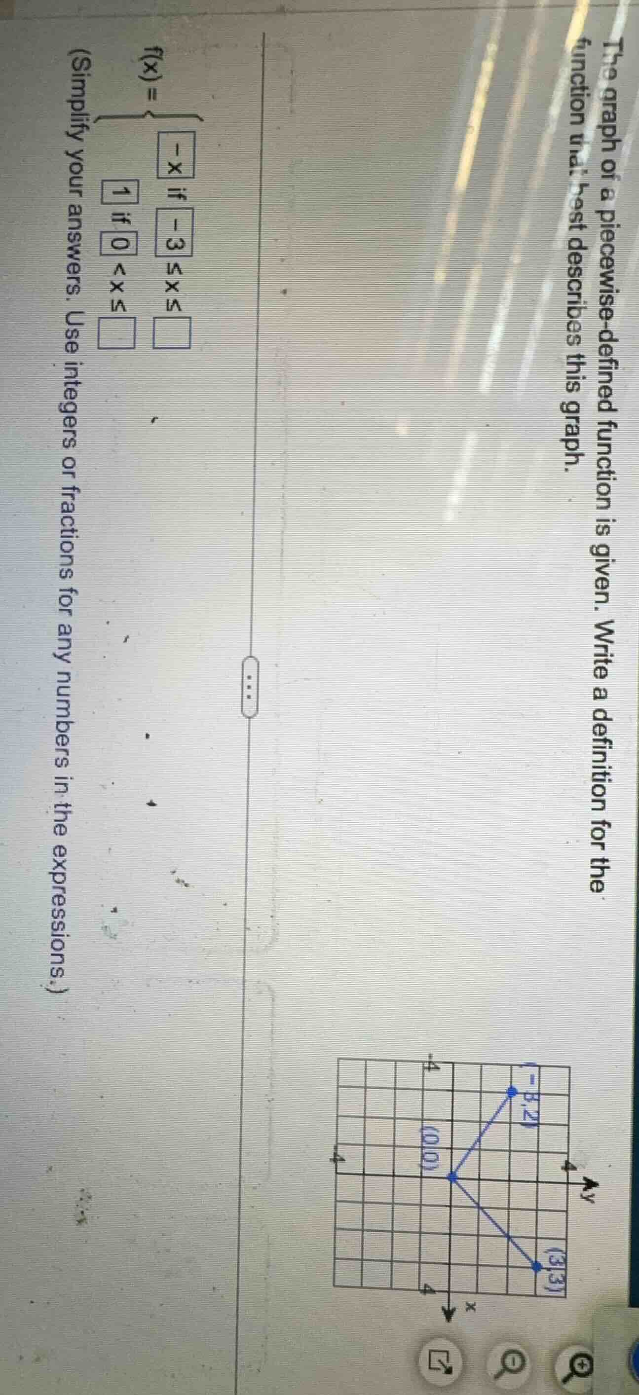 the graph of a piecewise - defined function is given. write a definitio…