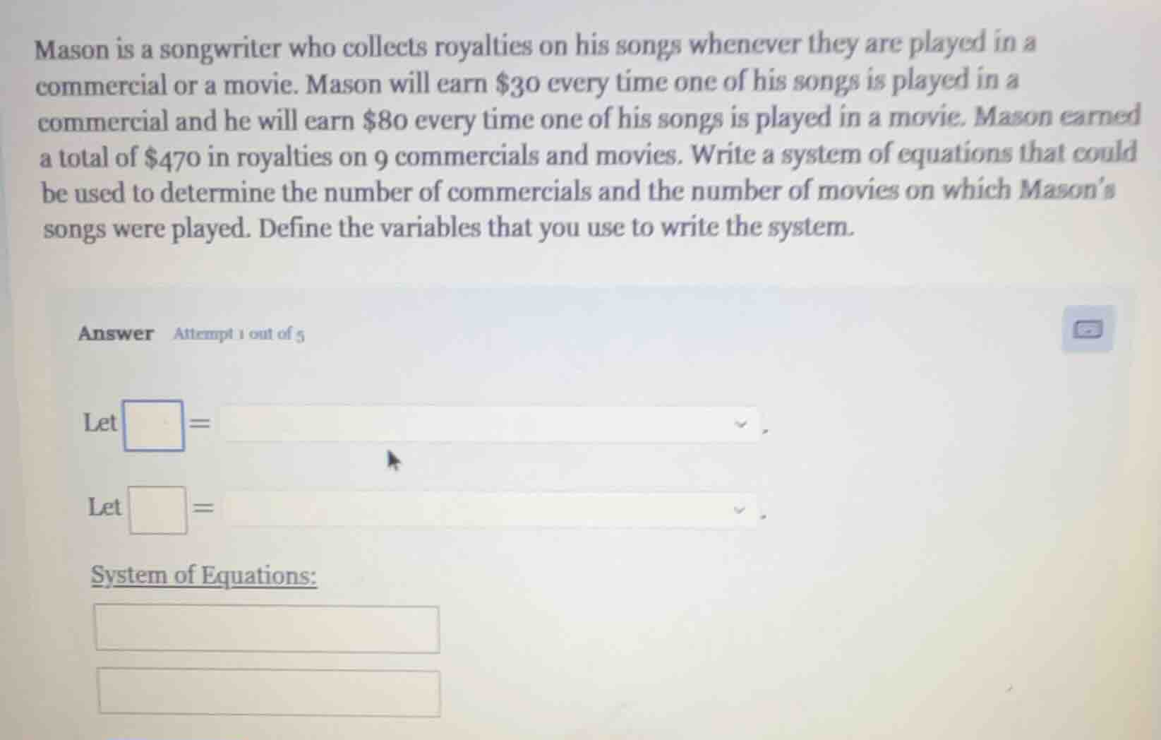 mason is a songwriter who collects royalties on his songs whenever they…