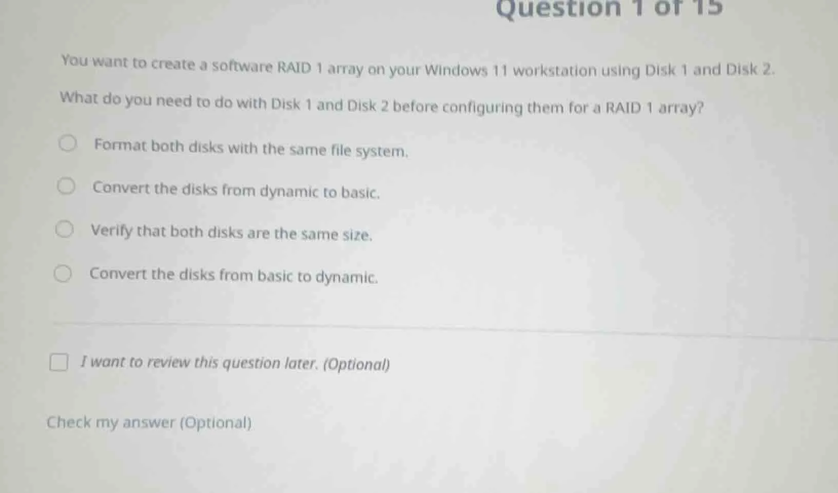 you want to create a software raid 1 array on your windows 11 workstati…