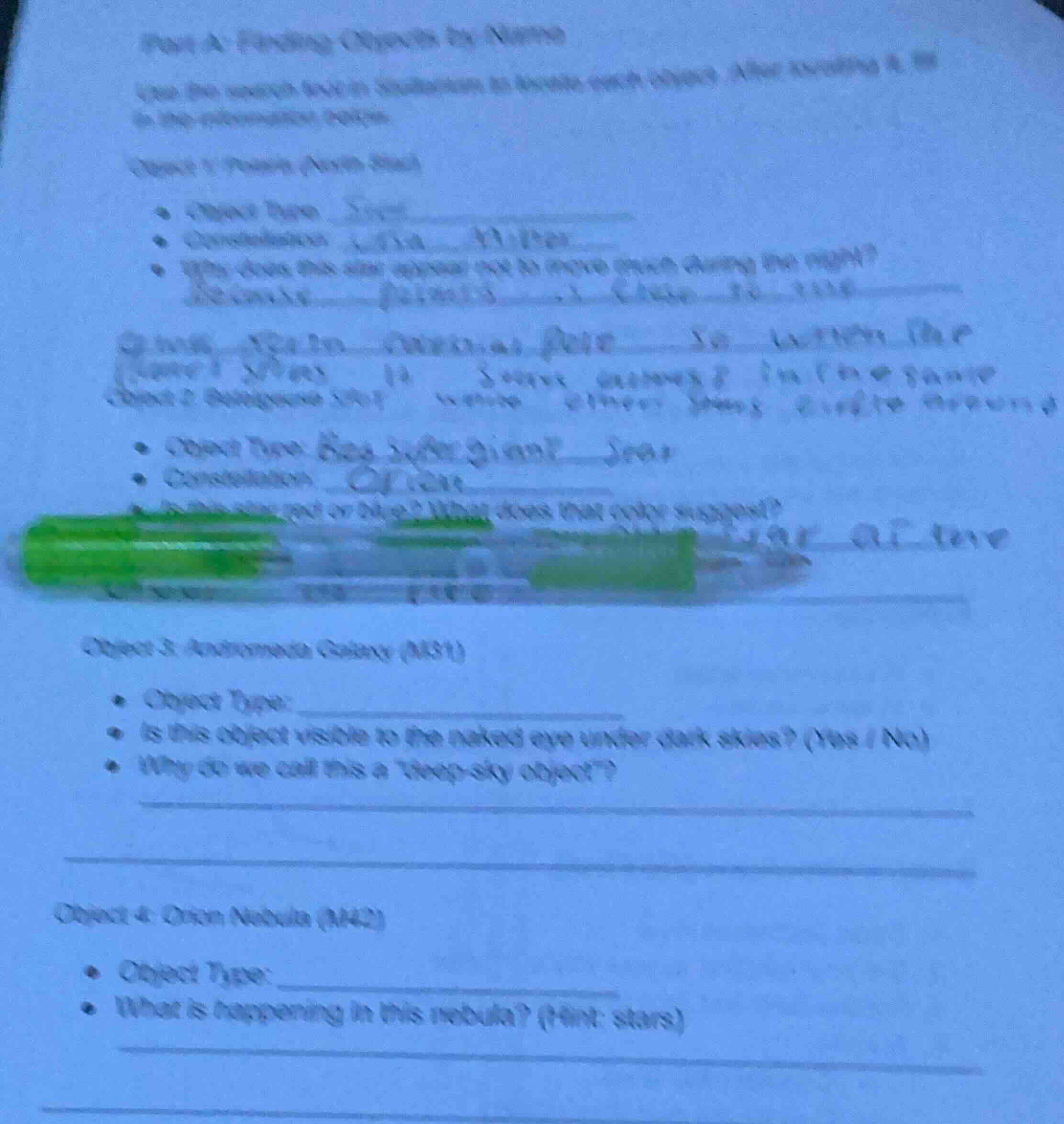 part a: finding objects by name use the search tool in stellarium to lo…