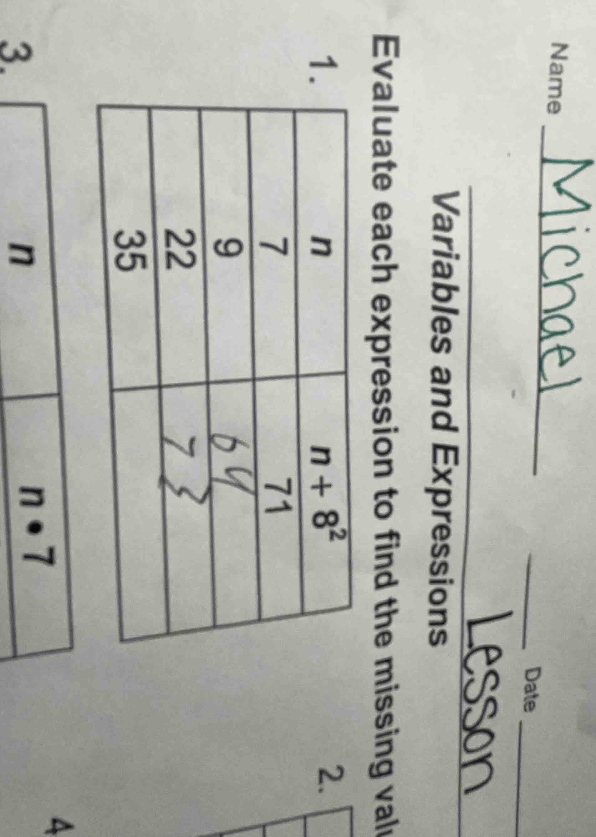 variables and expressions evaluate each expression to find the missing …