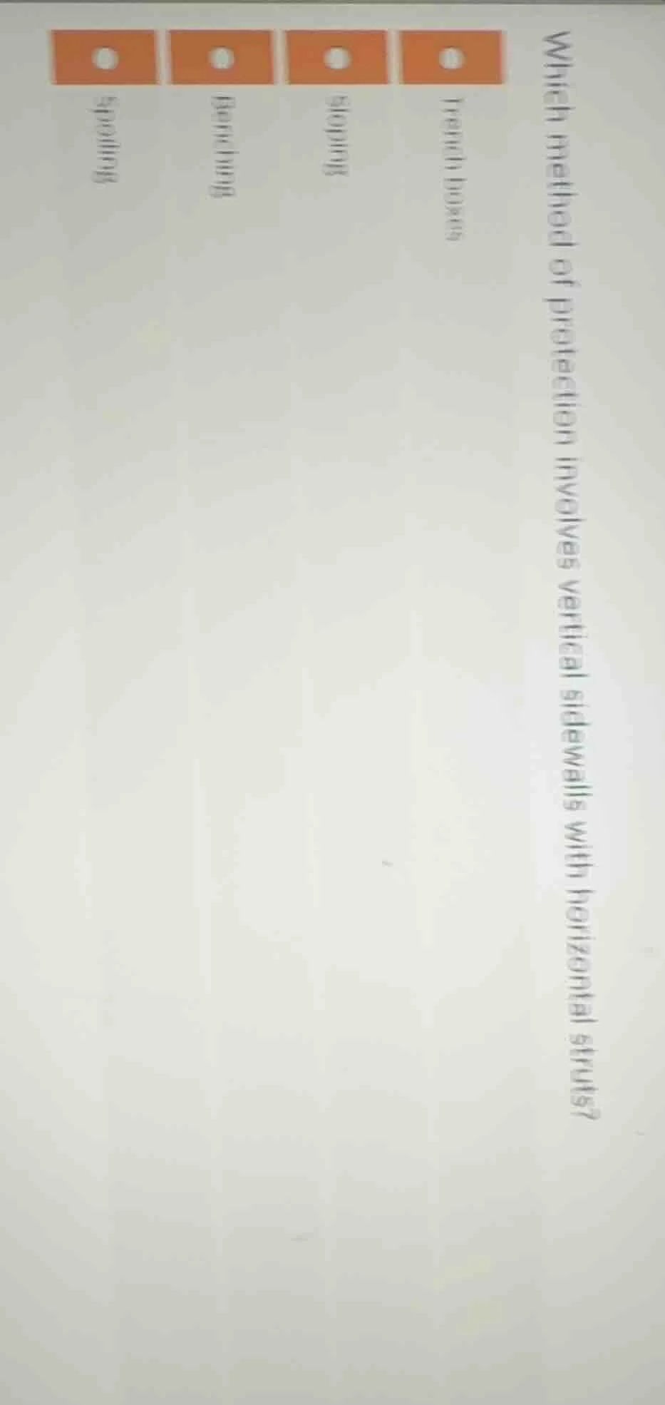 which method of protection involves vertical sidewalls with horizontal …