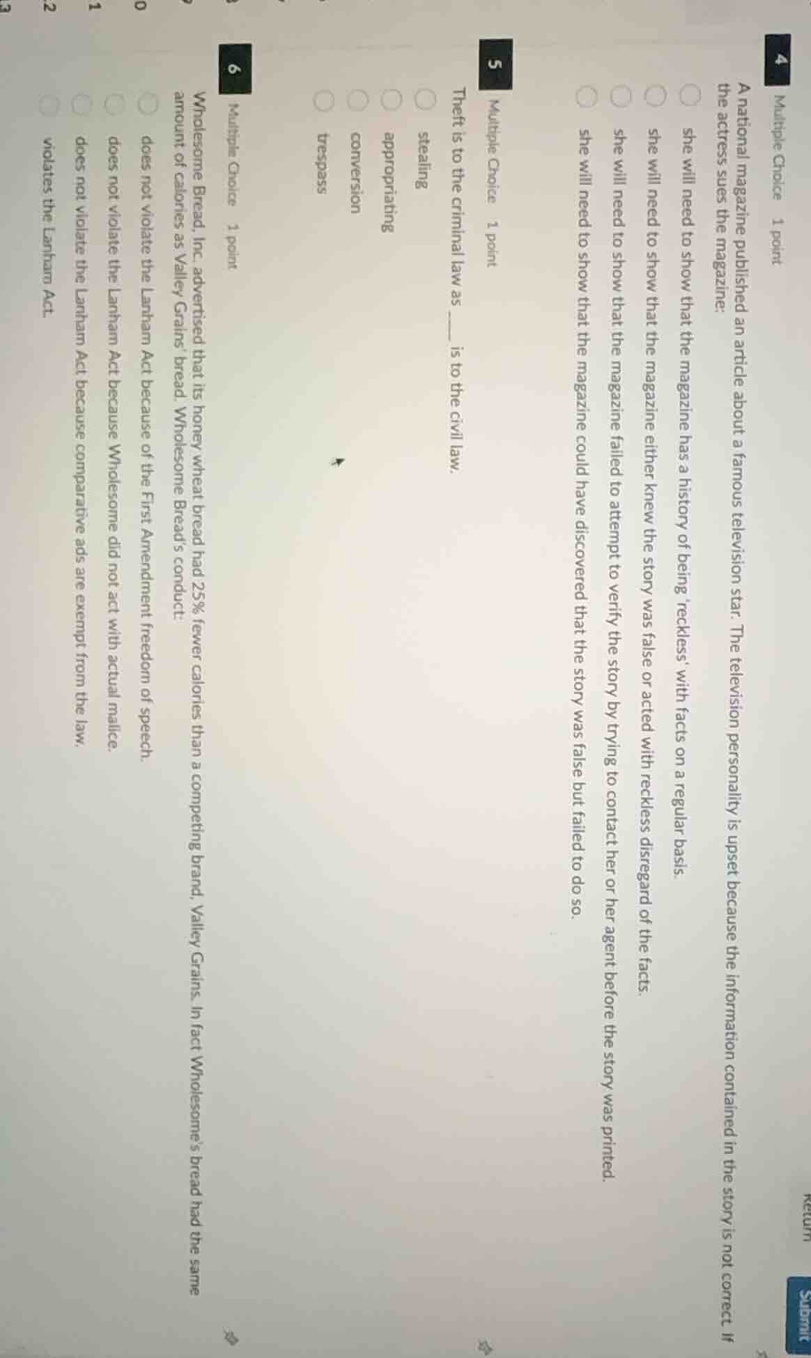 4 multiple choice 1 point a national magazine published an article abou…