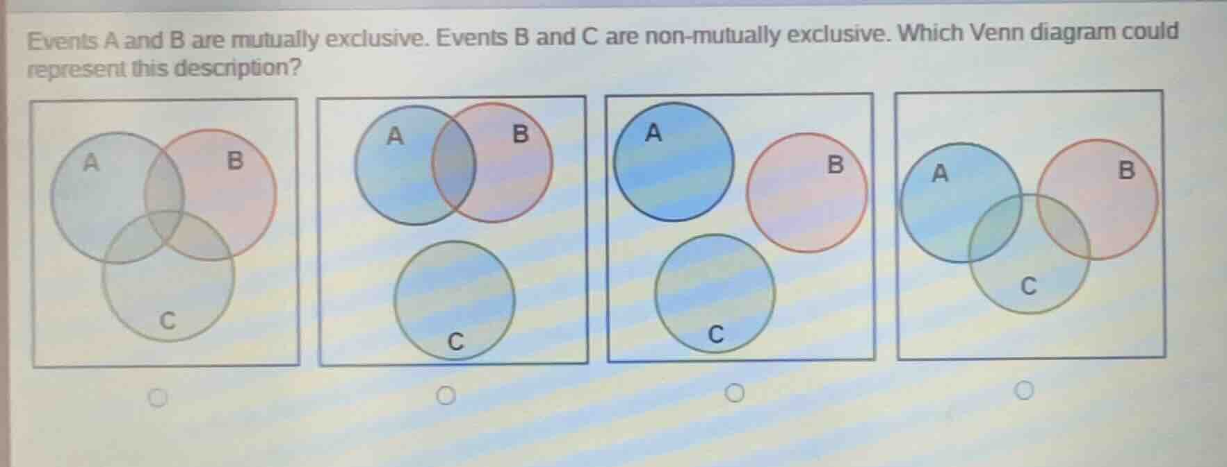 events a and b are mutually exclusive. events b and c are non - mutuall…