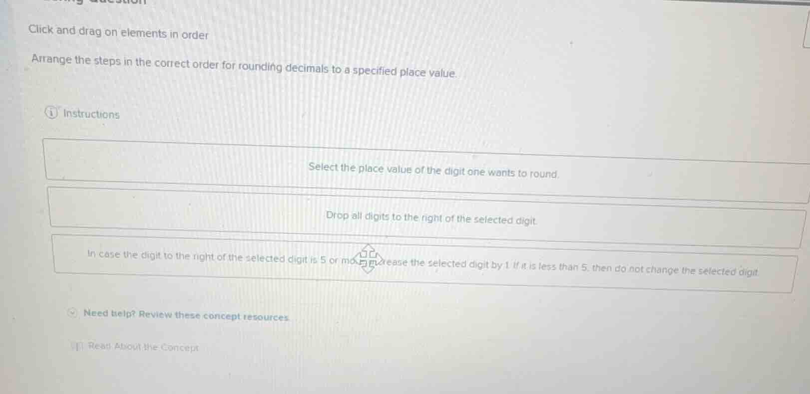 click and drag on elements in order arrange the steps in the correct or…