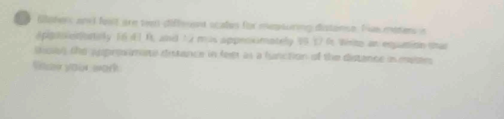 meters and feet are two different units for measuring distance. one met…