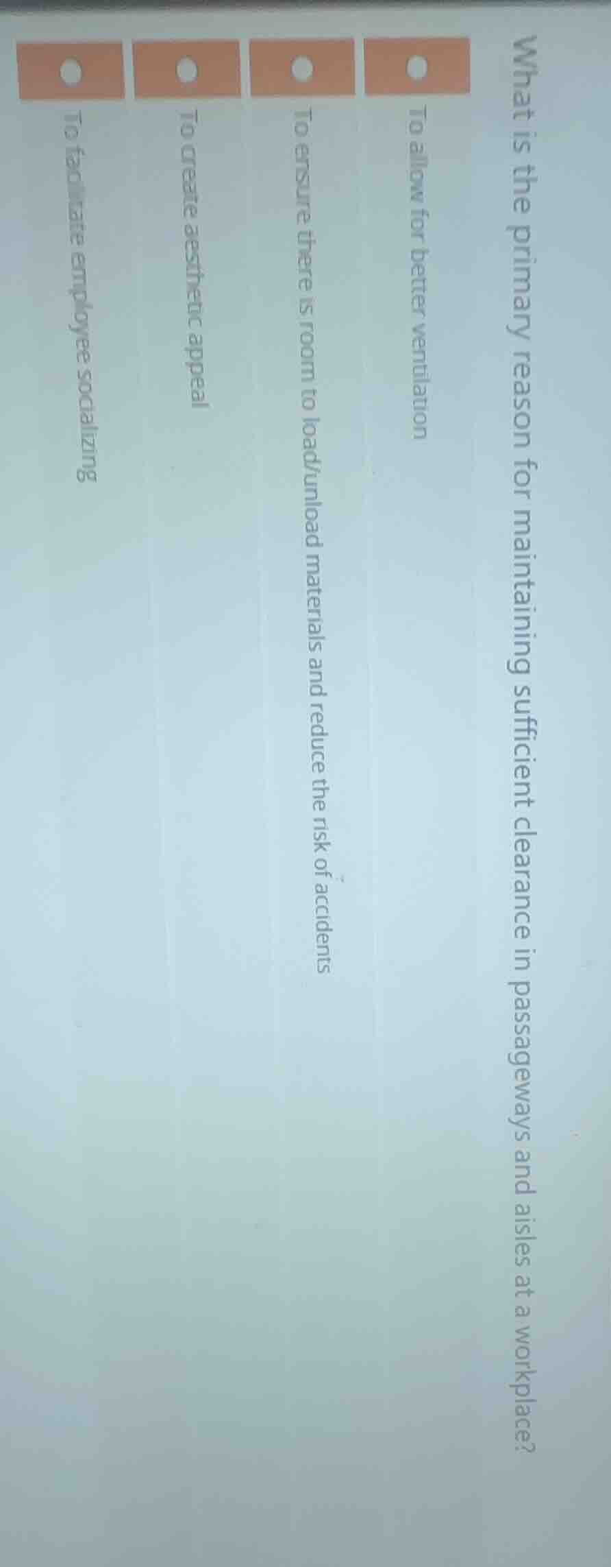 what is the primary reason for maintaining sufficient clearance in pass…