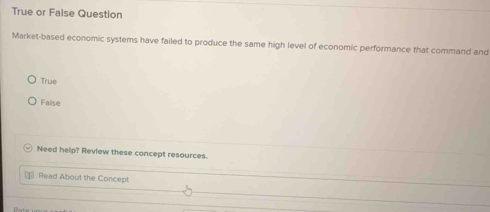 true or false question market - based economic systems have failed to p…