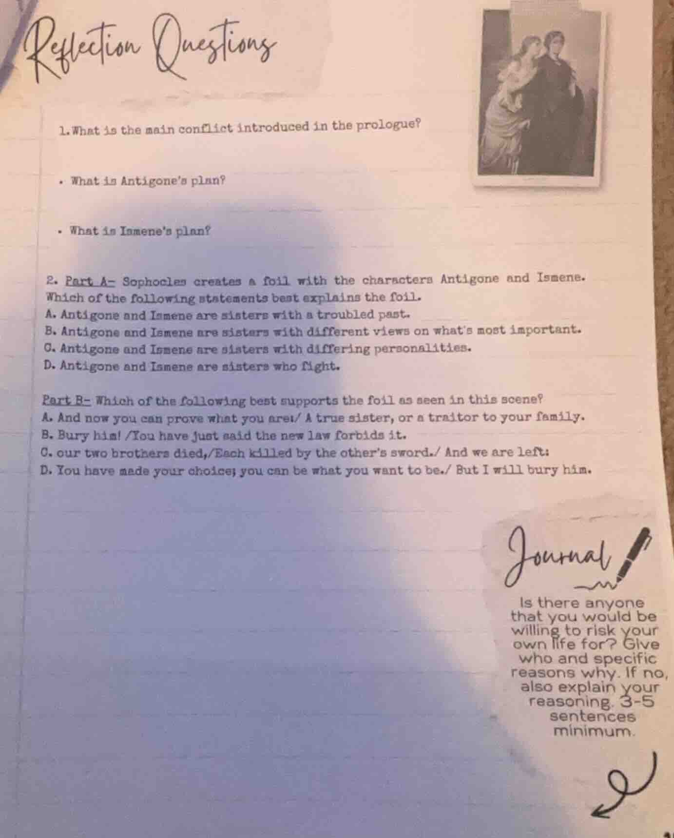 reflection questions 1. what is the main conflict introduced in the pro…