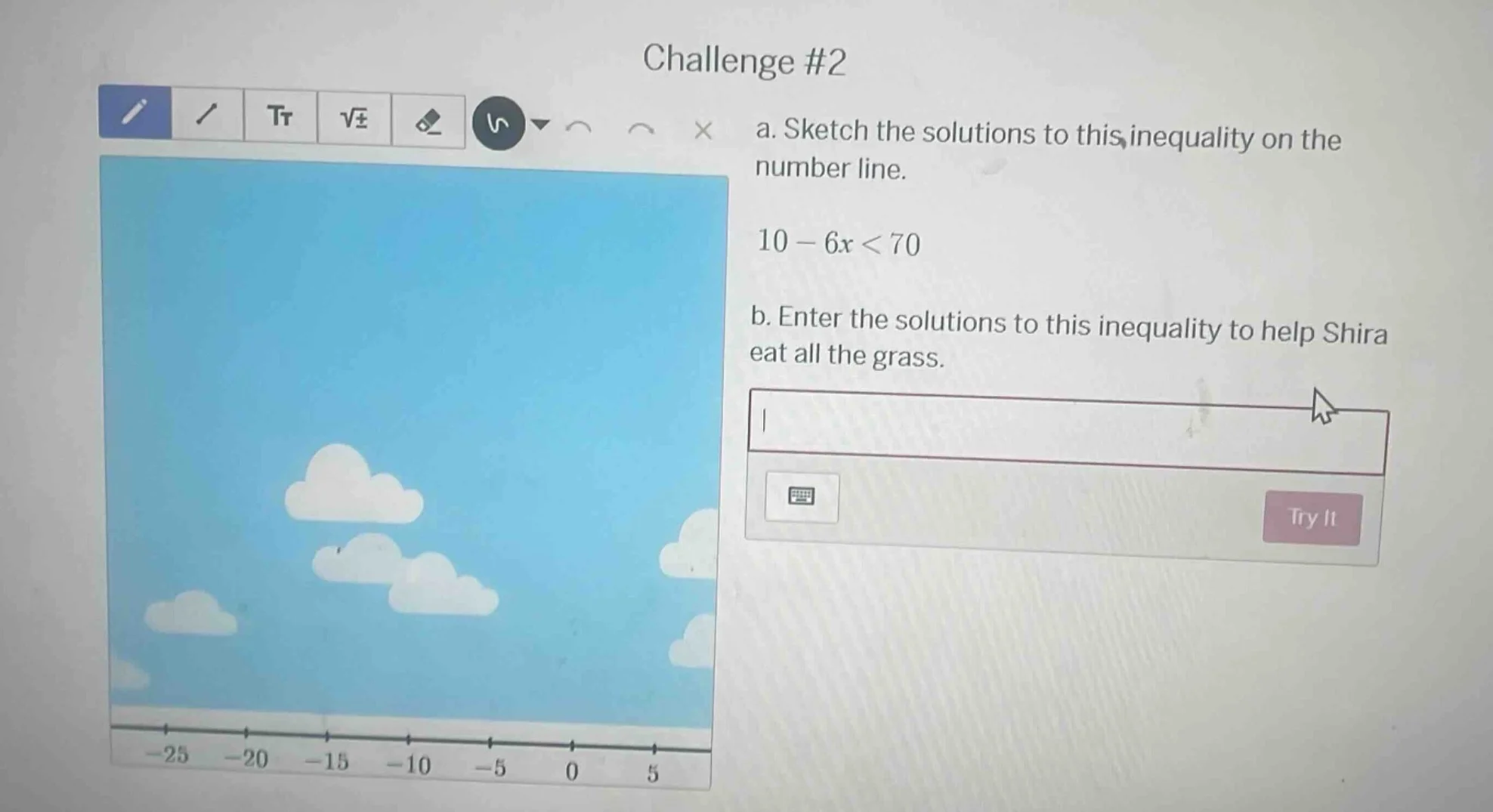 challenge #2 a. sketch the solutions to this inequality on the number l…