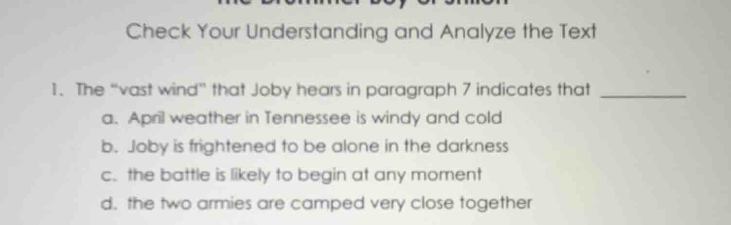 check your understanding and analyze the text 1. the \vast wind\ that j…