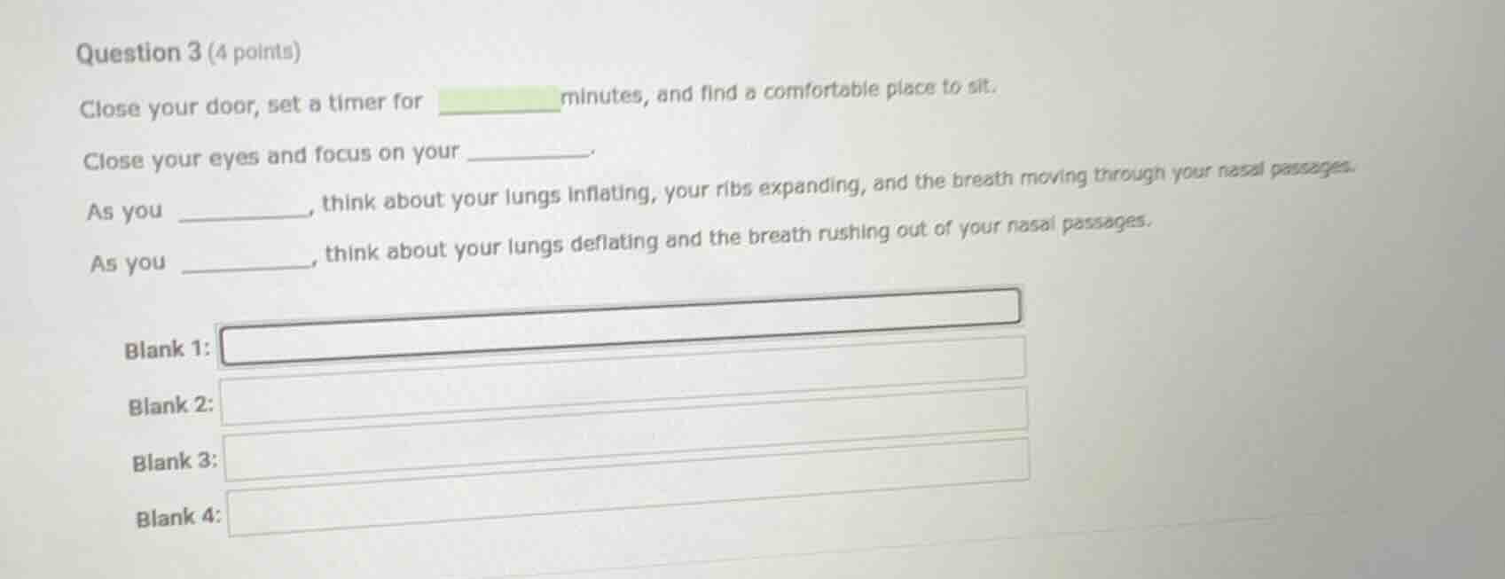 question 3 (4 points) close your door, set a timer for minutes, and fin…