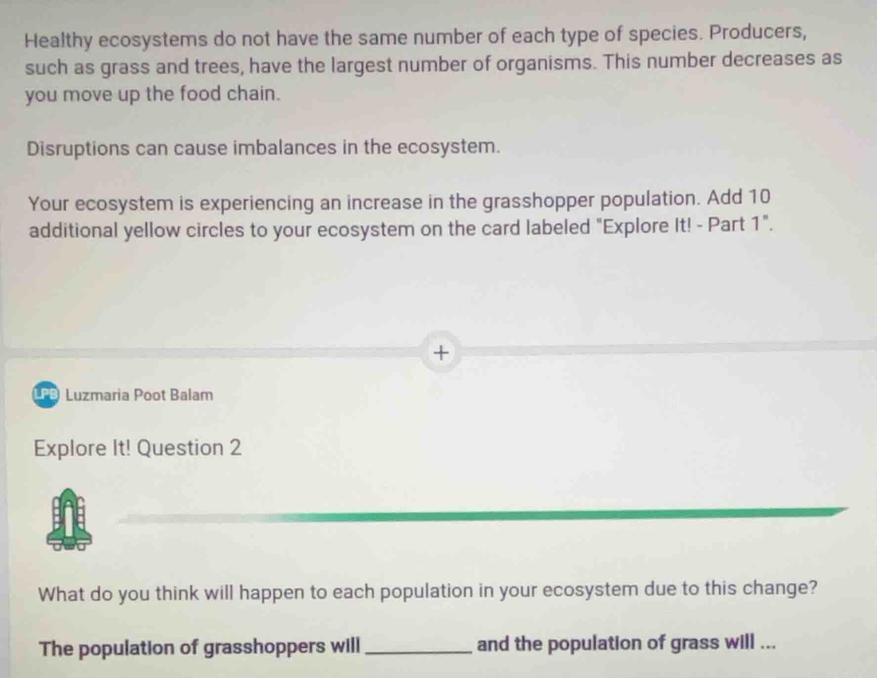 healthy ecosystems do not have the same number of each type of species.…