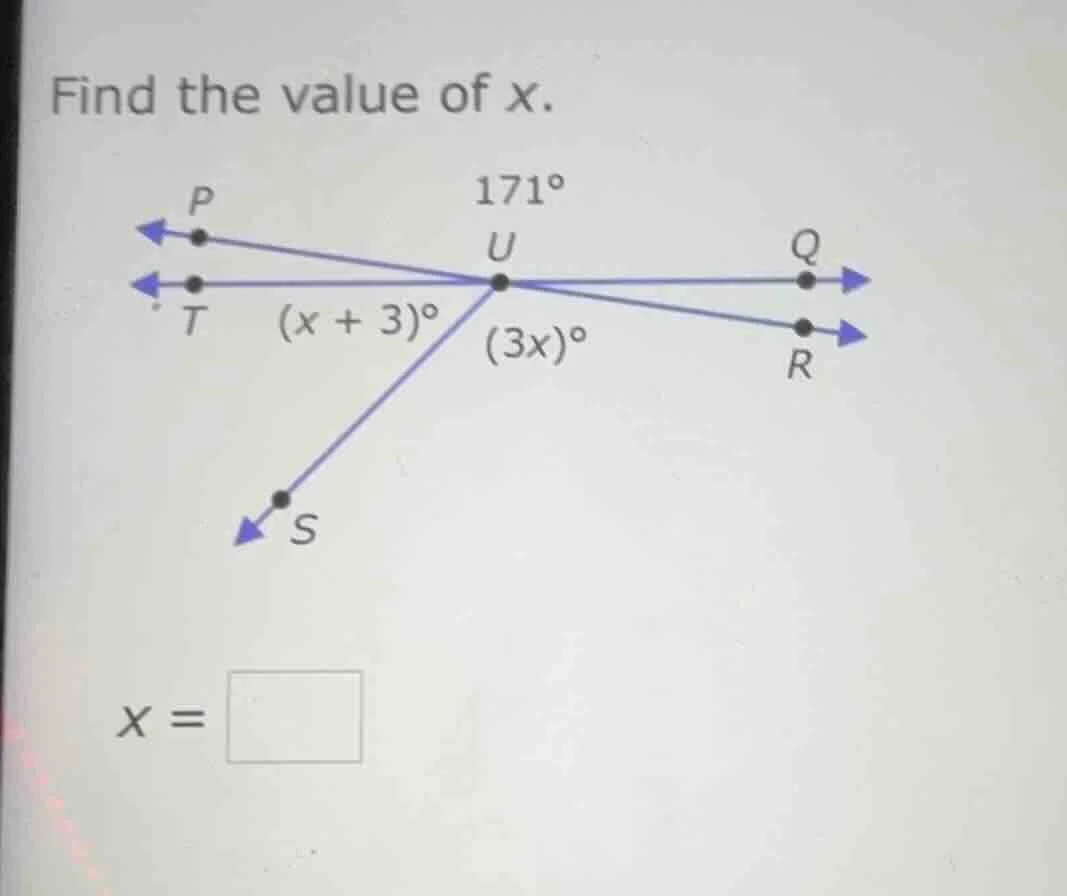 find the value of x. x = \\square