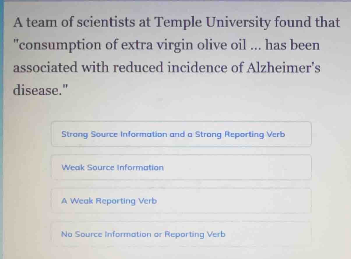 a team of scientists at temple university found that \consumption of ex…