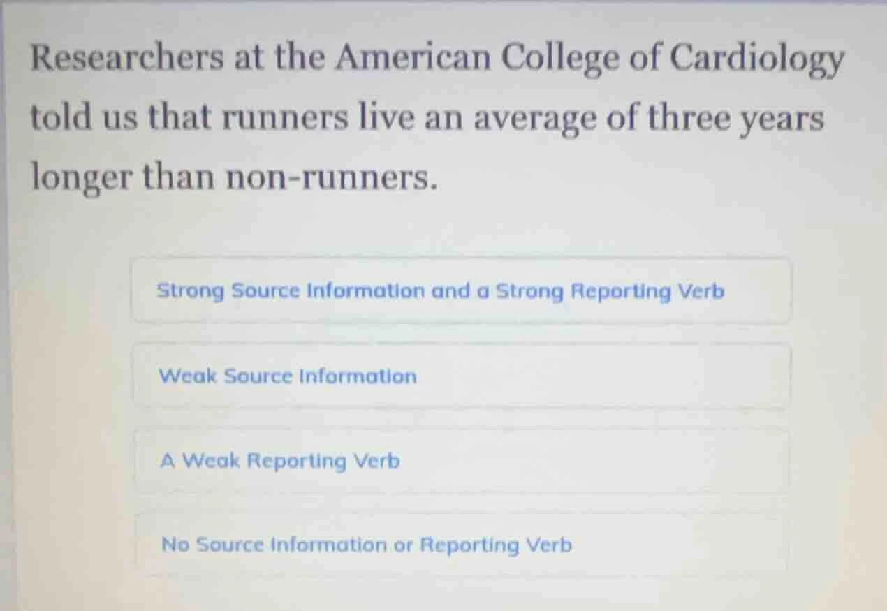 researchers at the american college of cardiology told us that runners …