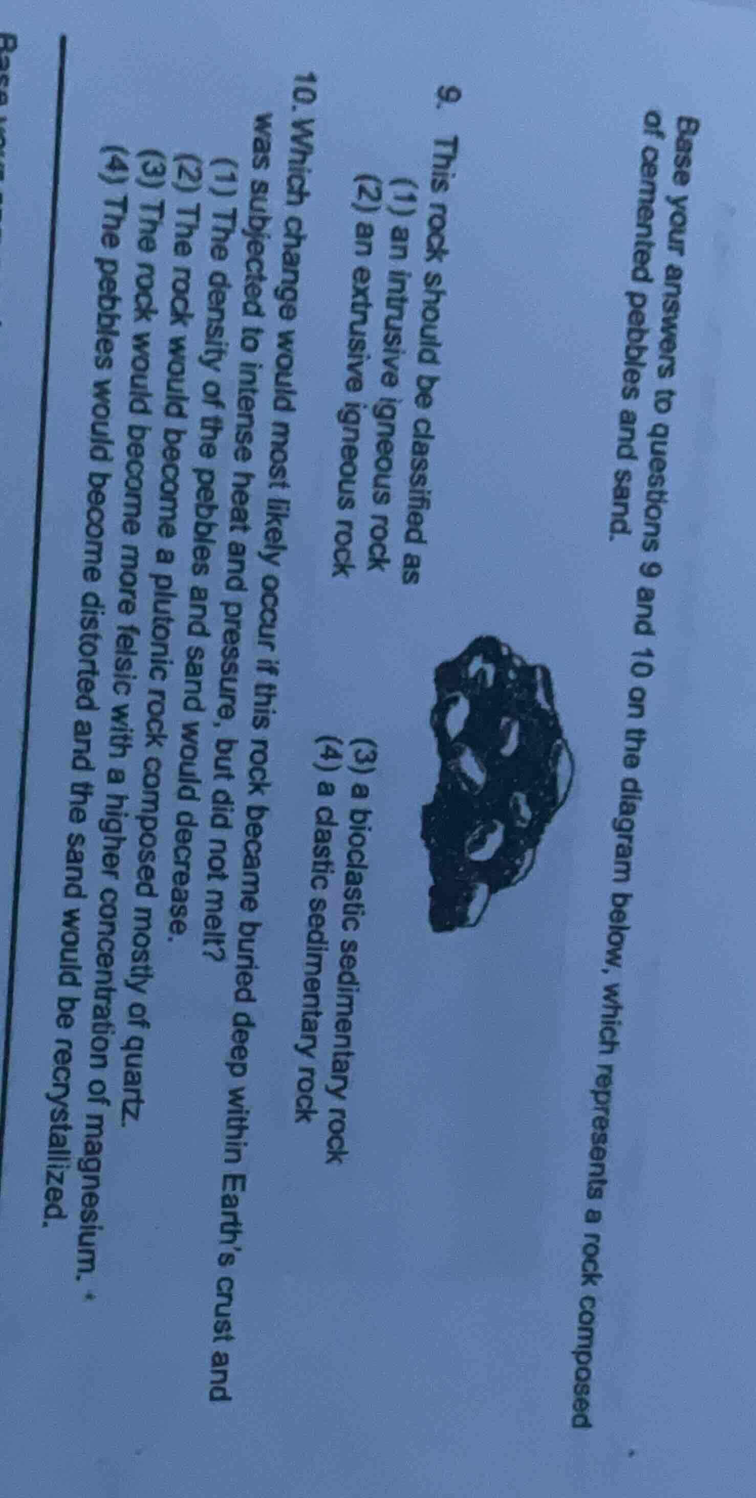 base your answers to questions 9 and 10 on the diagram below, which rep…