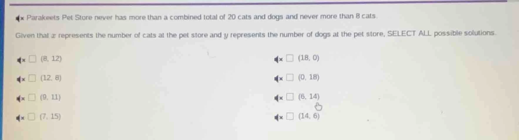 parakeets pet store never has more than a combined total of 20 cats and…