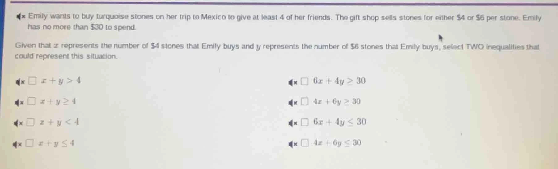 emily wants to buy turquoise stones on her trip to mexico to give at le…