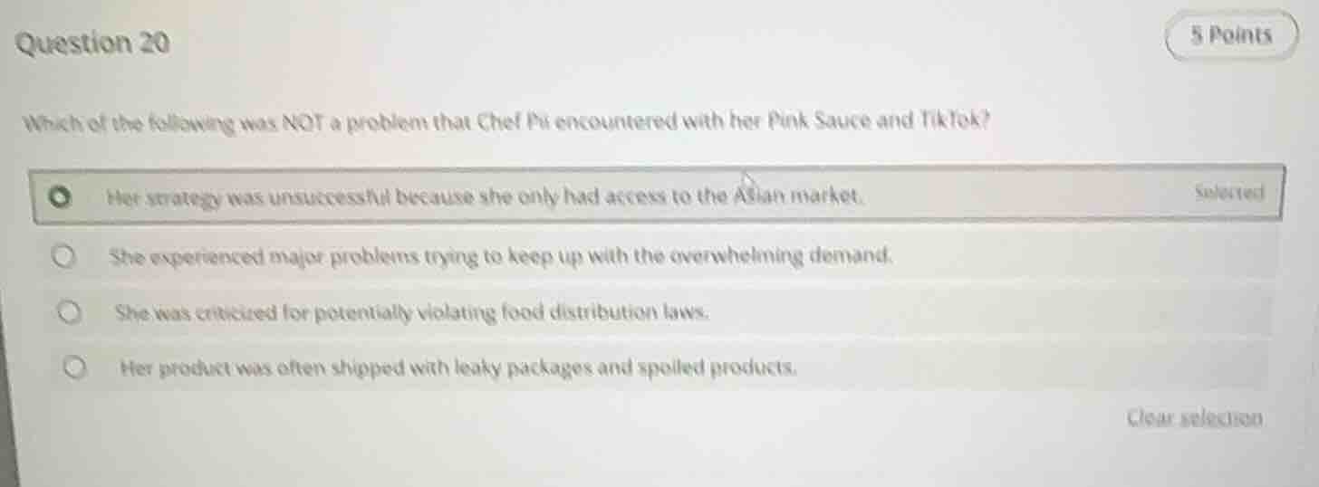 question 20 which of the following was not a problem that chef pi encou…