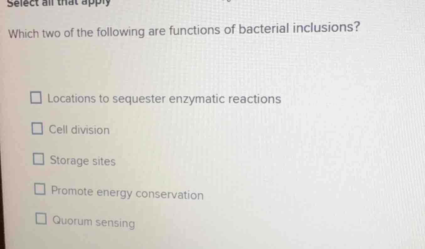 select all that apply which two of the following are functions of bacte…