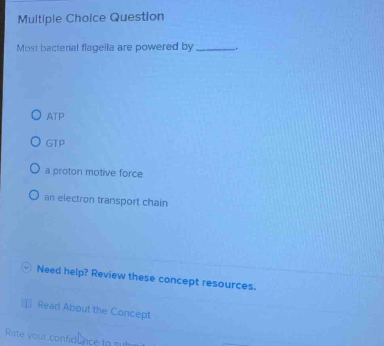 multiple choice question most bacterial flagella are powered by ______.…