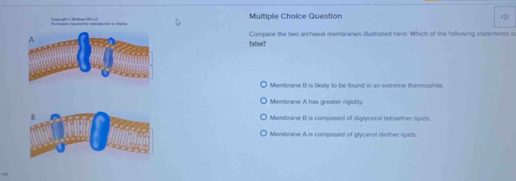 multiple choice question compare the two archaeal membranes illustrated…