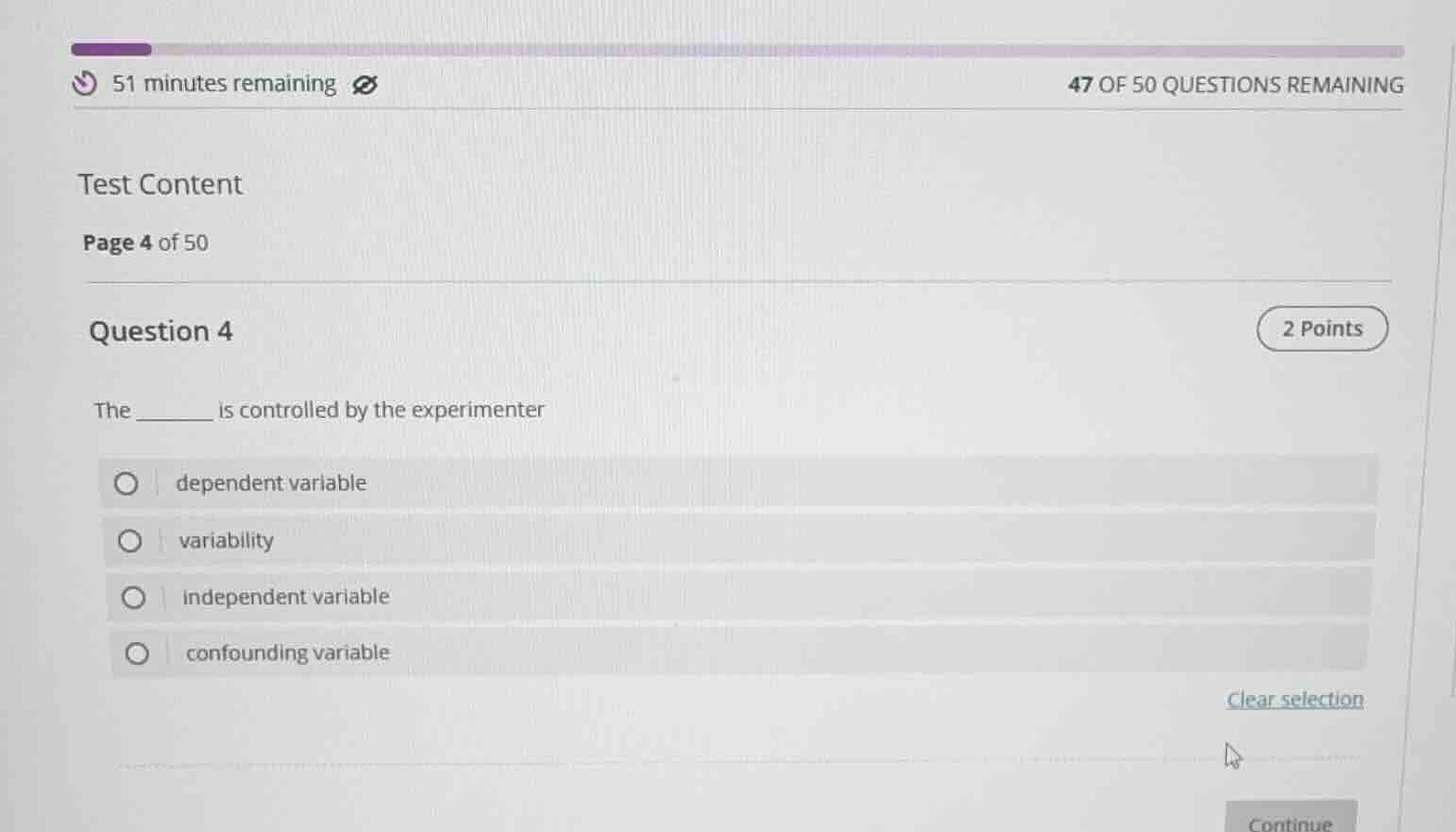 test content page 4 of 50 question 4 2 points the ______ is controlled …