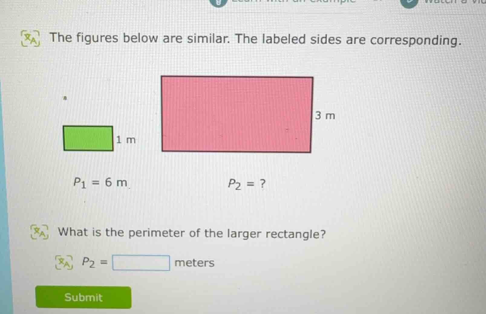 the figures below are similar. the labeled sides are corresponding. $p_…