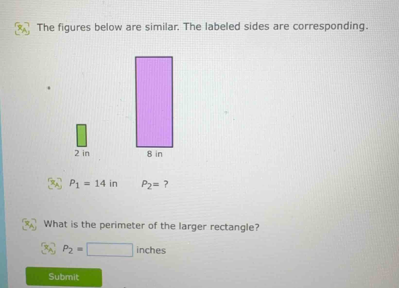 the figures below are similar. the labeled sides are corresponding. 2 i…