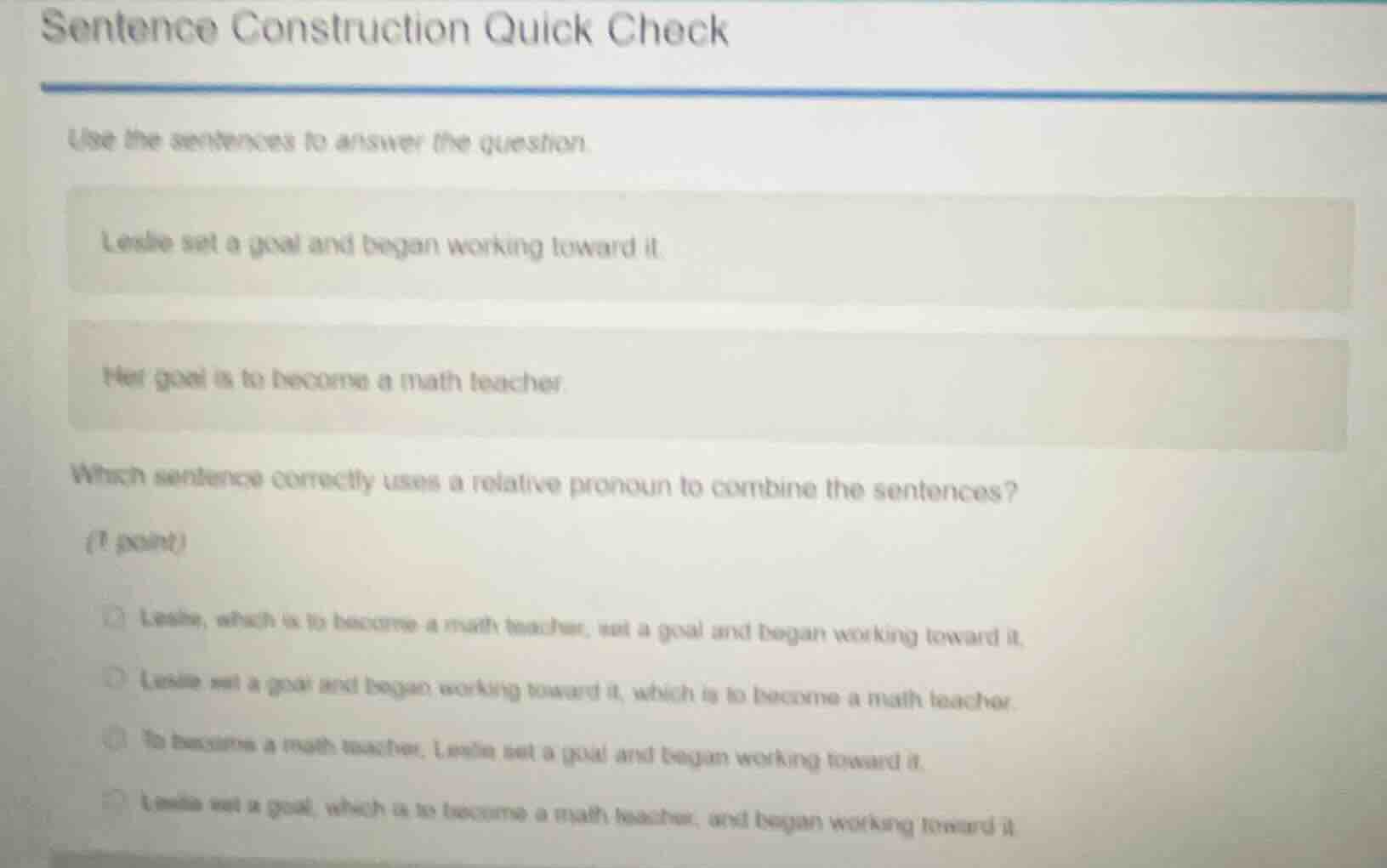 sentence construction quick check use the sentences to answer the quest…