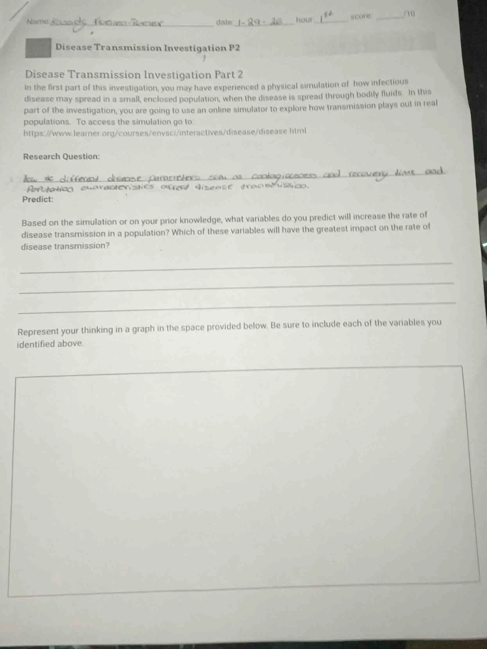 name disease transmission investigation p2 disease transmission investi…