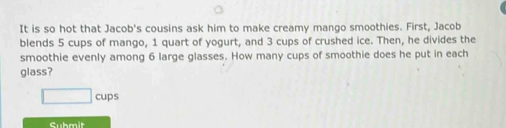 it is so hot that jacobs cousins ask him to make creamy mango smoothies…