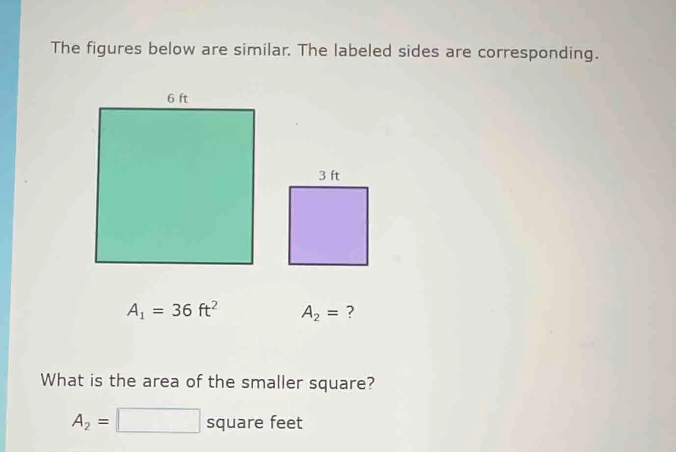 the figures below are similar. the labeled sides are corresponding. 6 f…