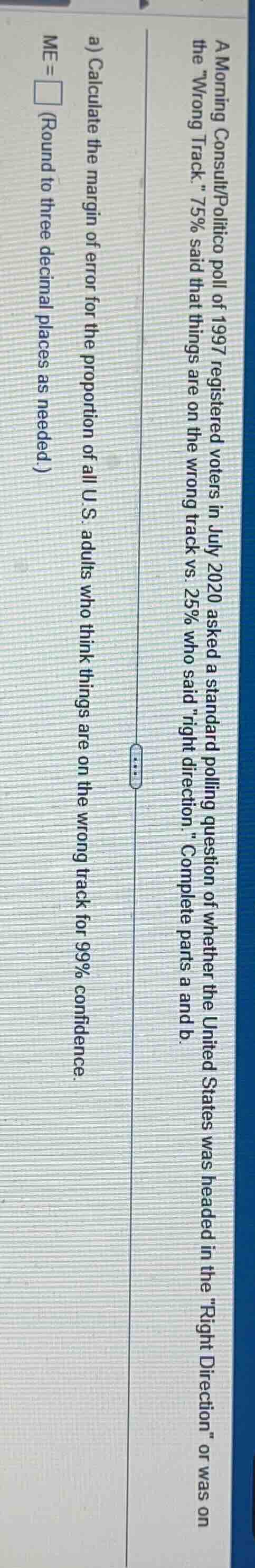 a morning consult/politico poll of 1997 registered voters in july 2020 …