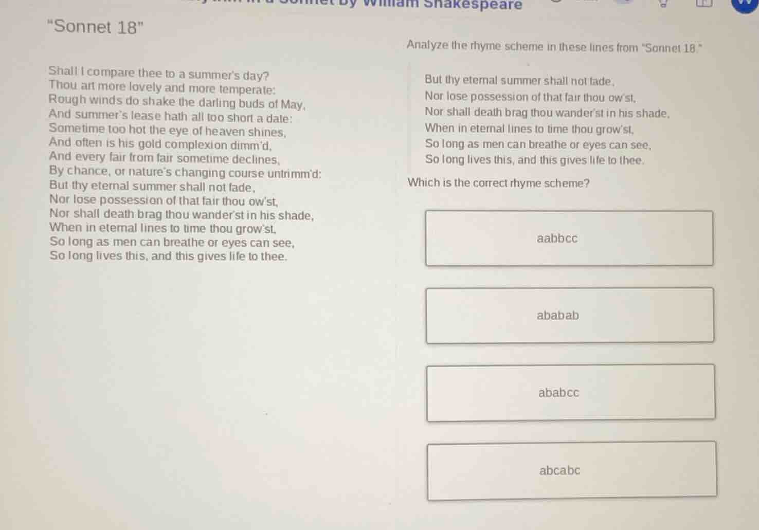 “sonnet 18” shall i compare thee to a summer’s day? thou art more lovel…