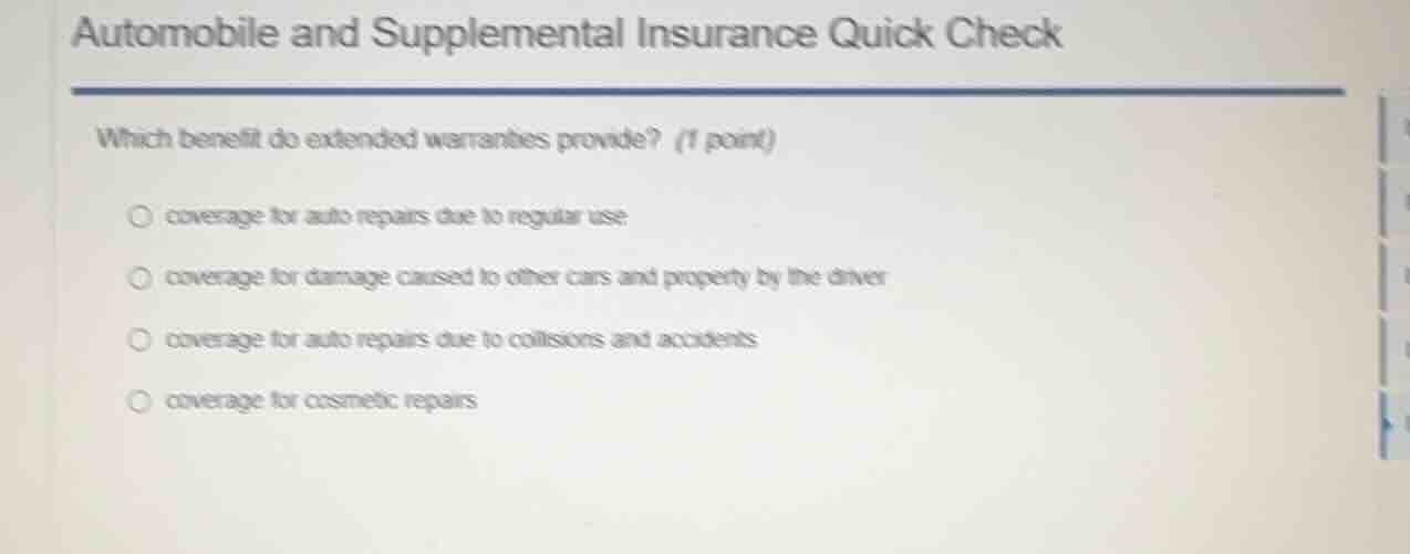 automobile and supplemental insurance quick check which benefit do exte…