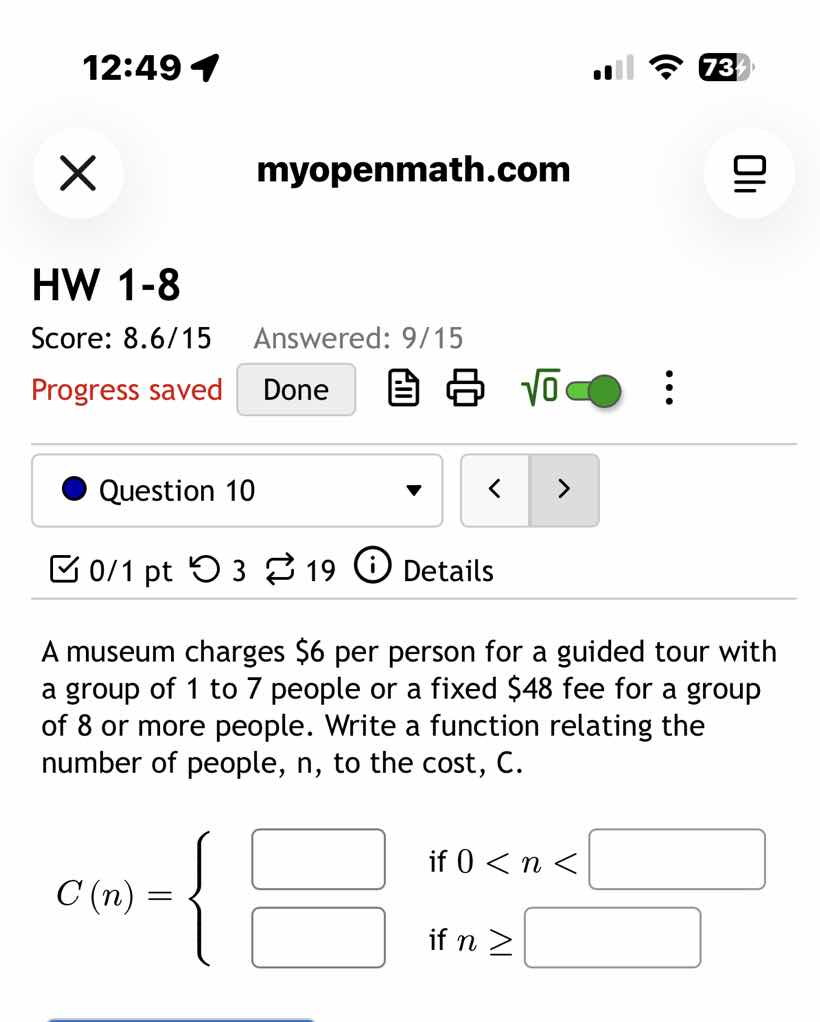 hw 1-8 score: 8.6/15 answered: 9/15 progress saved done question 10 0/1…