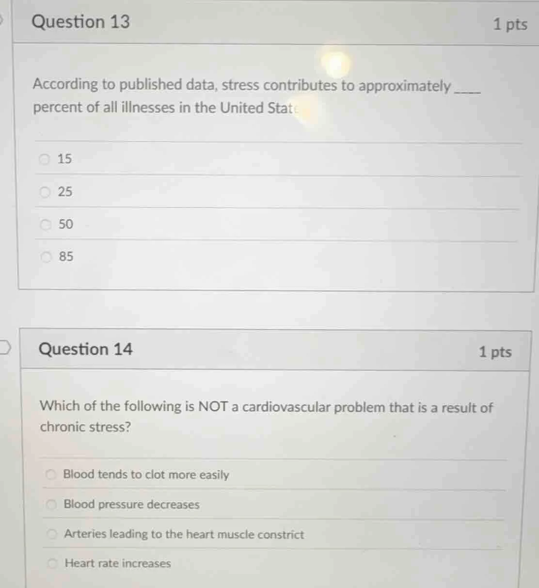 question 13 1 pts according to published data, stress contributes to ap…