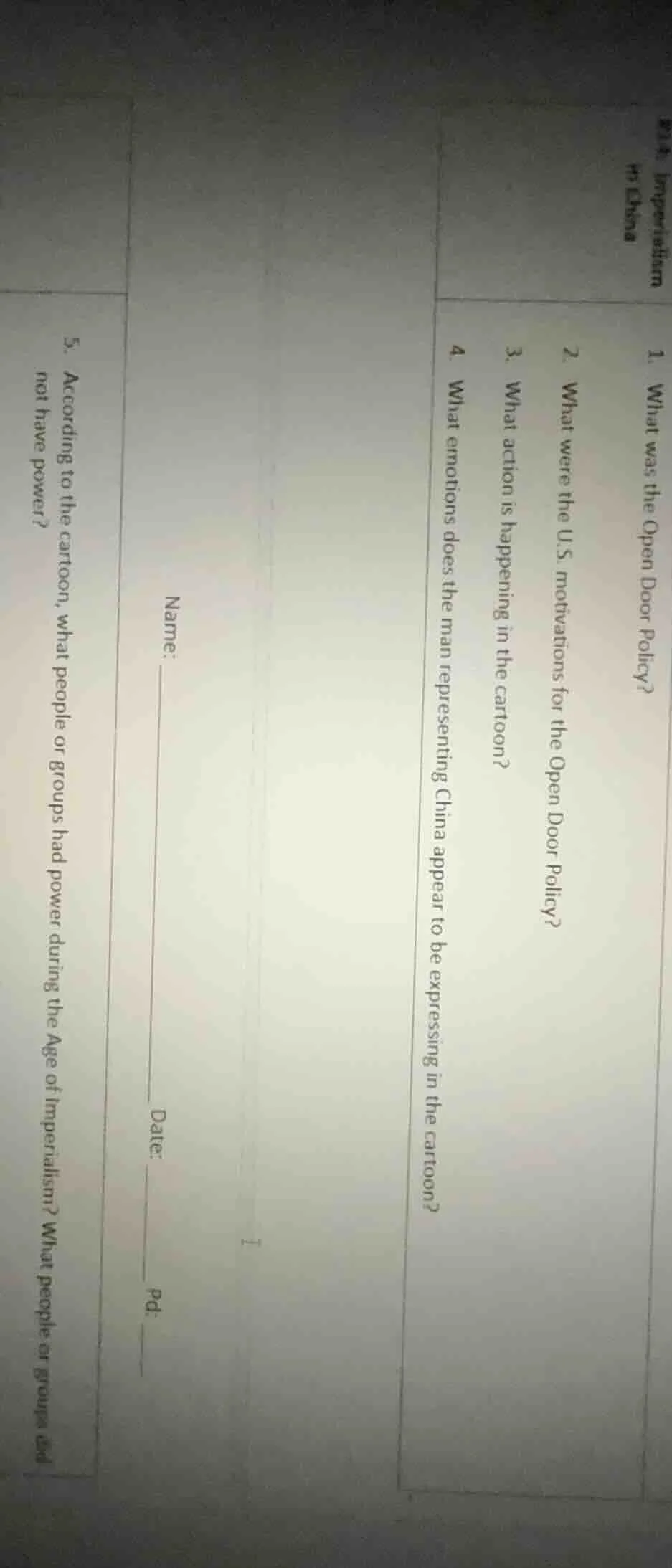 1. what was the open door policy? 2. what were the u.s. motivations for…