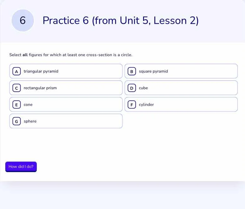 practice 6 (from unit 5, lesson 2) select all figures for which at leas…