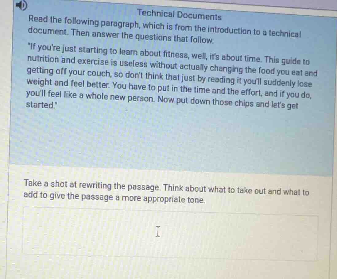 technical documents read the following paragraph, which is from the int…